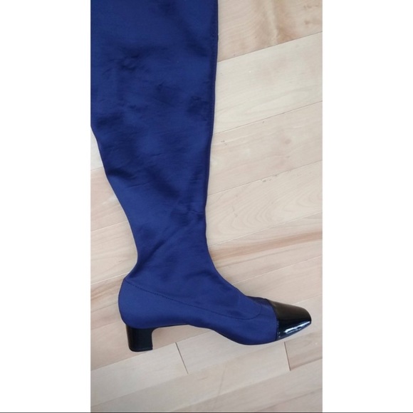 ZARA Over-the-knee Stretch Fabric Boots Size 12US - Picture 5 of 9